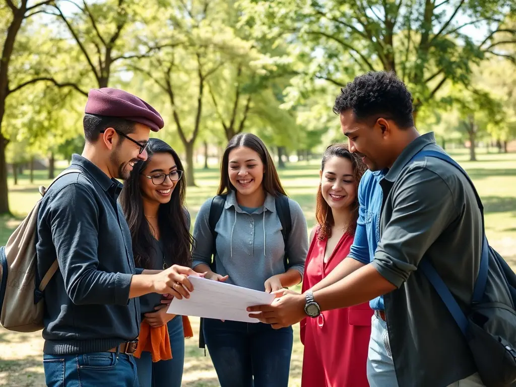 A group of The Global Field employees participating in a team-building activity, highlighting the company's strong sense of community and positive culture.